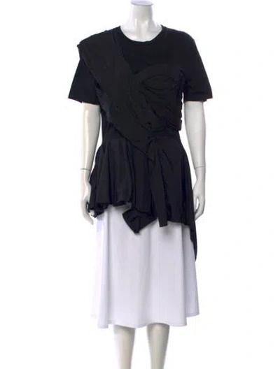 Pre-owned Alexander Mcqueen Crew Neck Knee-length Dress In Black