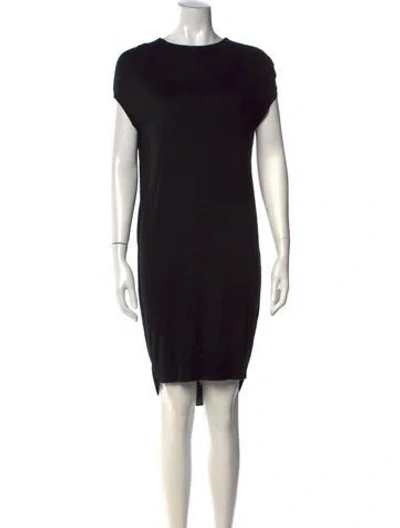 Pre-owned Alexander Mcqueen Crew Neck Knee-length Dress In Black