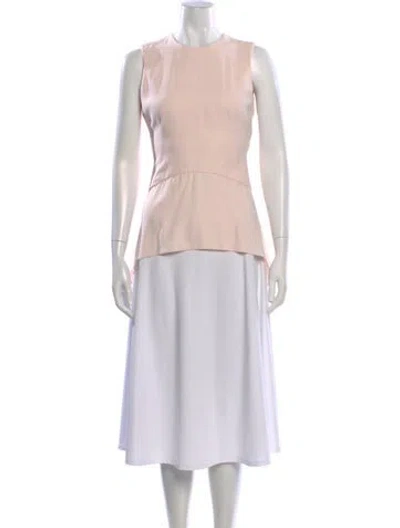Pre-owned Alexander Mcqueen Crew Neck Long Dress W/ Tags In Pink