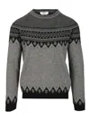 Alexander Mcqueen Mcqueen Skull Fair Isle Wool Crewneck Sweater In Multi