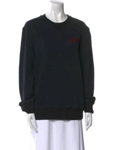 Pre-owned Alexander Mcqueen Crew Neck Long Sleeve Sweatshirt In Black