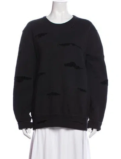 Pre-owned Alexander Mcqueen Crew Neck Long Sleeve Sweatshirt In Black