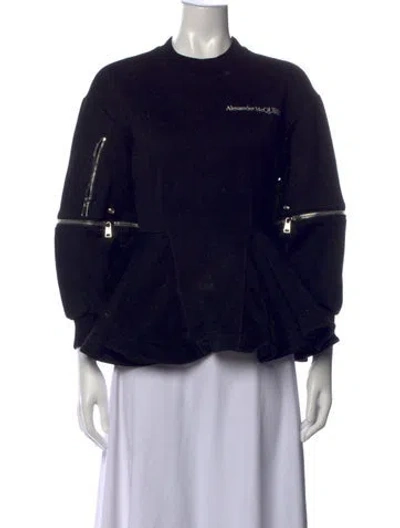 Pre-owned Alexander Mcqueen Crew Neck Long Sleeve Sweatshirt In Black