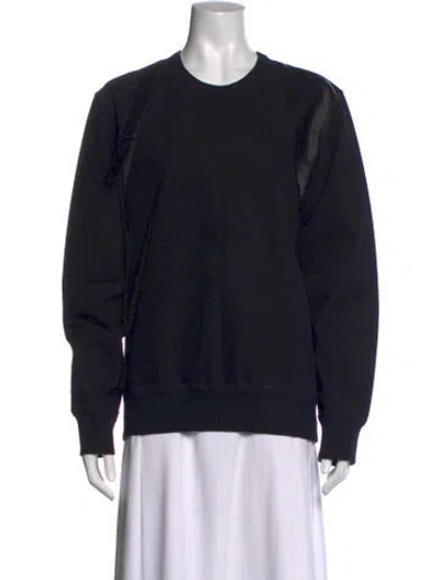 Pre-owned Alexander Mcqueen Crew Neck Long Sleeve Sweatshirt In Black