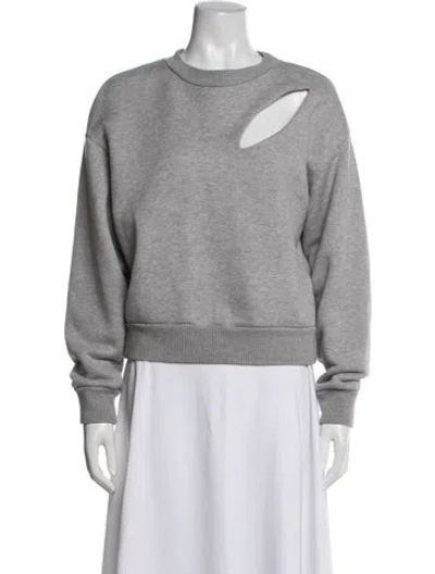 Pre-owned Alexander Mcqueen Crew Neck Long Sleeve Sweatshirt In Grey