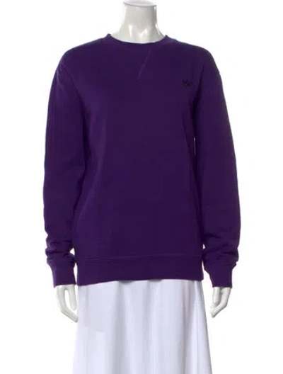 Pre-owned Alexander Mcqueen Crew Neck Long Sleeve Sweatshirt In Purple