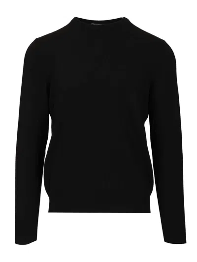 Alexander Mcqueen Crew Neck Long Sleeves Knitwear Black
