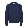 Alexander Mcqueen Crew Neck Long Sleeves In Navy