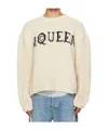 Alexander Mcqueen Crew Neck Long Sleeves Sweater In Neutral