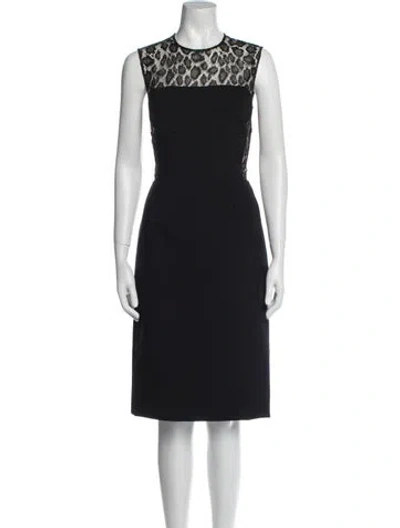 Pre-owned Alexander Mcqueen Crew Neck Midi Length Dress In Multi