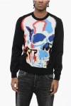 Alexander Mcqueen Solarised Skull Jacquard Jumper