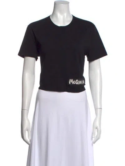 Pre-owned Alexander Mcqueen Crew Neck Short Sleeve T-shirt In Black