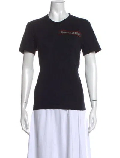 Pre-owned Alexander Mcqueen Crew Neck Short Sleeve T-shirt In Black