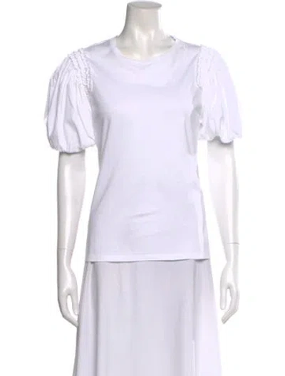 Pre-owned Alexander Mcqueen Crew Neck Short Sleeve T-shirt In White