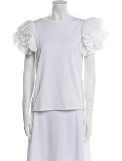 Pre-owned Alexander Mcqueen Crew Neck Short Sleeve T-shirt In White