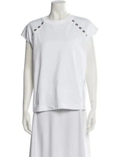 Pre-owned Alexander Mcqueen Crew Neck Short Sleeve T-shirt In White