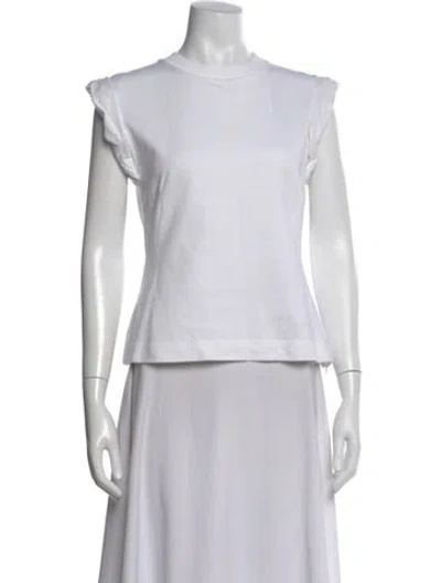 Pre-owned Alexander Mcqueen Crew Neck Short Sleeve T-shirt In White