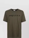 Alexander Mcqueen Pure Cotton T-shirt With Mcqueen Logo Detail