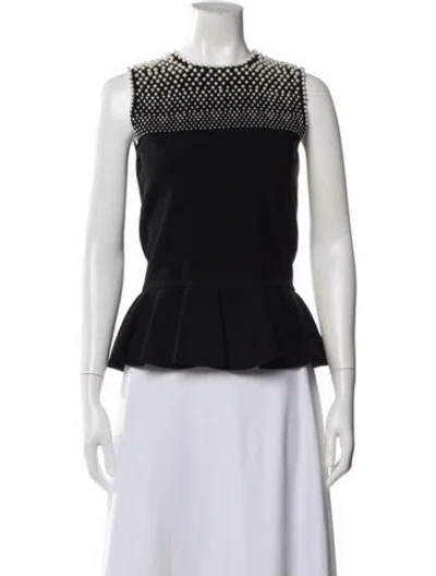 Pre-owned Alexander Mcqueen Crew Neck Sleeveless Top In Black