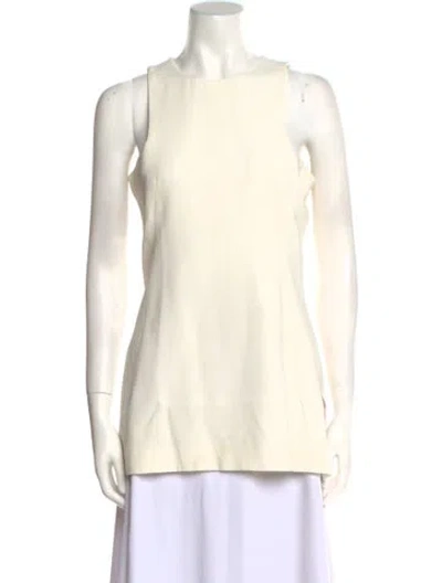Pre-owned Alexander Mcqueen Crew Neck Sleeveless Tunic In Neutral