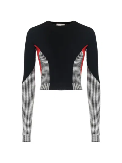Alexander Mcqueen Crew-neck Sweater In Black