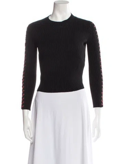 Pre-owned Alexander Mcqueen Crew Neck Sweater In Black
