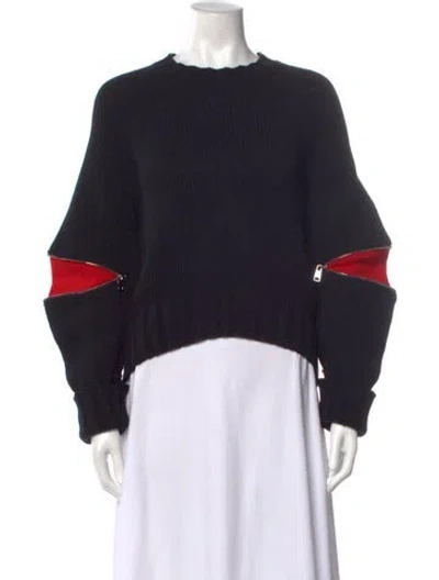 Pre-owned Alexander Mcqueen Crew Neck Sweater In Blue