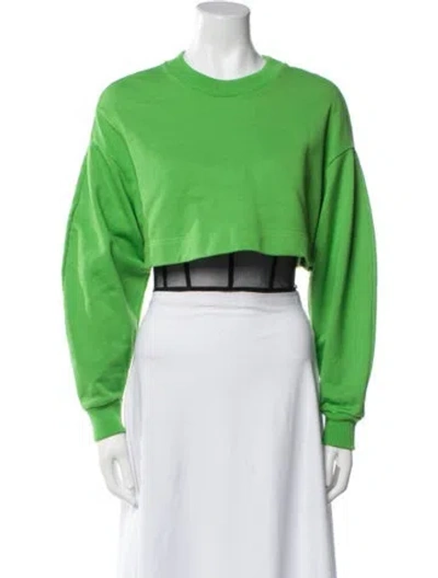 Pre-owned Alexander Mcqueen Crew Neck Sweater In Green