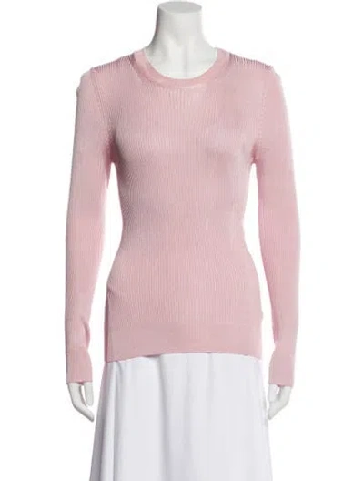 Pre-owned Alexander Mcqueen Crew Neck Sweater In Pink
