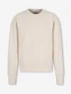 Alexander Mcqueen Crewneck Cotton Pullover Sweatshirt In Neutral