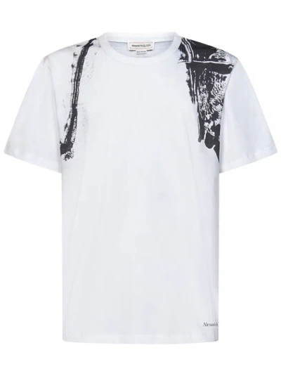 Alexander Mcqueen Crew-neck T-shirt In White Cotton Jersey