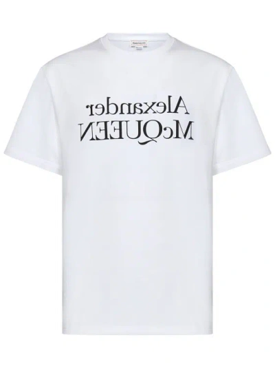 Alexander Mcqueen Crew-neck T-shirt In White Cotton Jersey