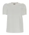 Alexander Mcqueen Cotton T-shirt With Crew Neck And Puff Sleeves In White