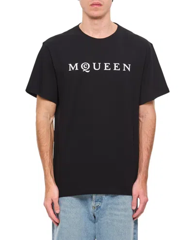 ALEXANDER MCQUEEN ALEXANDER MCQUEEN CREW-NECK T-SHIRT WITH BOLD LOGO PRINT