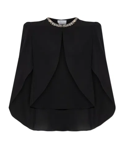 Alexander Mcqueen Crew Neck Top In Black