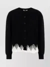 Alexander Mcqueen Alexander Mc Queen Black Ivory Wool Cashmere Cardigan