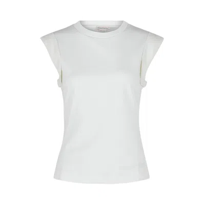 Pre-owned Alexander Mcqueen Crewneck Cotton T-shirt 'optical White' | Women's Size 38