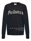 Alexander Mcqueen Pullover Girocollo Mcqueen Graffiti In Gris