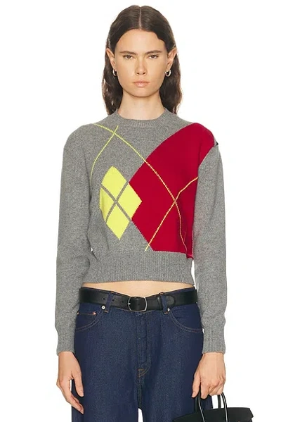 Alexander Mcqueen Crewneck Sweater In Gray