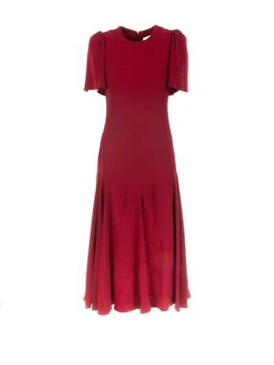 ALEXANDER MCQUEEN ALEXANDER MCQUEEN CRIMSON VI-ACETATE DRESS