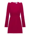 Alexander Mcqueen Puffed Shoulder Long Sleeve A-line Dress In Red