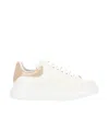 Alexander Mcqueen Beige White Beige Oversized Leather Sneakers In White
