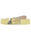 Alexander Mcqueen Crocodile-effect Leather Belt In Neutrals