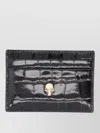 Alexander Mcqueen Crocodile Effect Leather Purse And Cardholder
