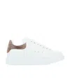 Alexander Mcqueen Crocodile-effect Low-top Sneakers In White