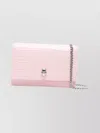 Alexander Mcqueen Crocodile Effect Shoulder Bag With Chain Strap