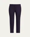 Alexander Mcqueen Mcqueen Wool Cigarette Trousers In Purple