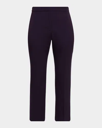 Alexander Mcqueen Cropped Cigarette Trousers In Purple