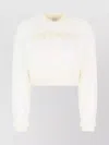 Alexander Mcqueen Cropped Cotton Knit With Ribbed Cuffs