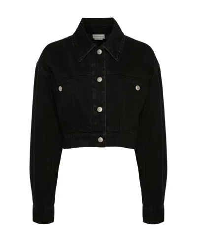 ALEXANDER MCQUEEN CROPPED DENIM JACKET
